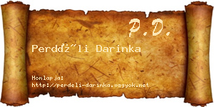 Perdéli Darinka névjegykártya